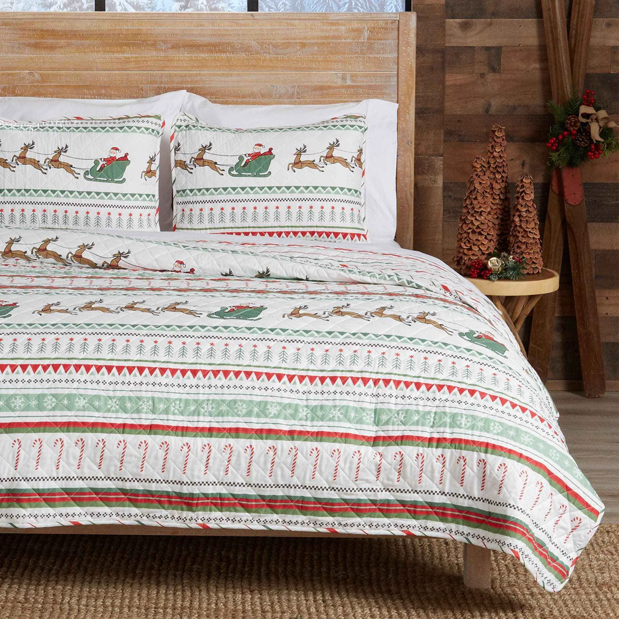 High-Grade 3-Piece Christmas Quilt – Festive Collection Proven