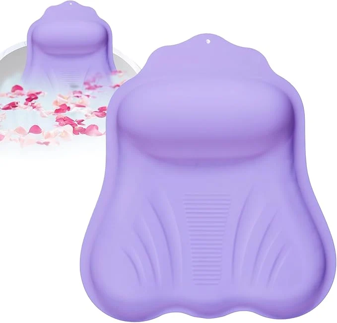 Optimized Luxury Silicone Bath Pillow for Tub New Cloud-Soft 4D Air-Cushion Bathtub Powerful