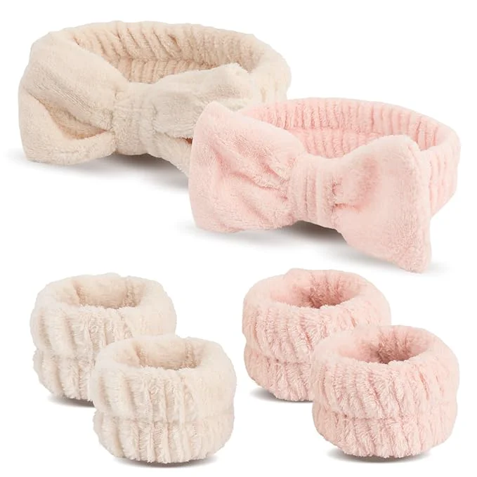 Superior WSYUB Spa Headband and Wristband Set Face Wash Headband Makeup Skincare Fine