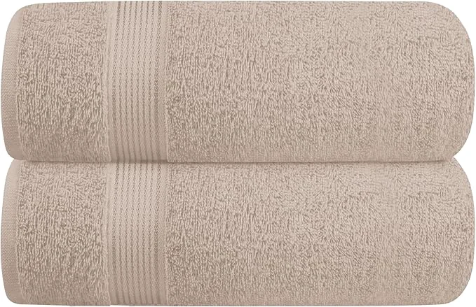 Practical Belizzi Home Cotton 2 Pack Oversized Bath Towel Set 28×55 inches Large Bath Clean