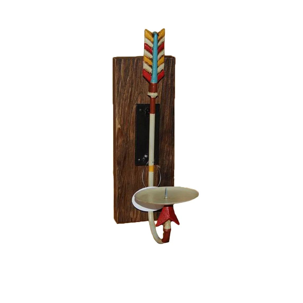 Certified Metal Arrow amp Wooden Pillar Wall Sconce Effective