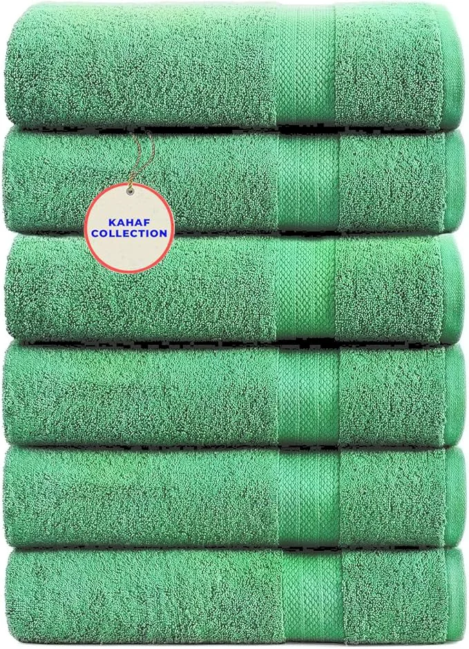 Easy-to-Use KAHAF COLLECTION Cotton Bath Towels 24×48 Pack of 6 Towels Quick Dry Fine