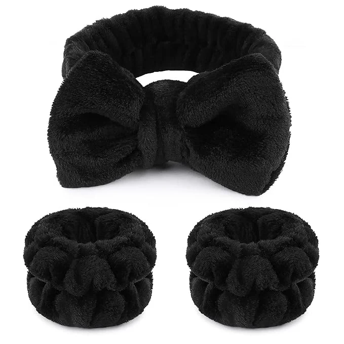 Optimized WSYUB Makeup Headbands and 2Pcs Wrist Spa Wash Band Absorbent Wristbands Pure