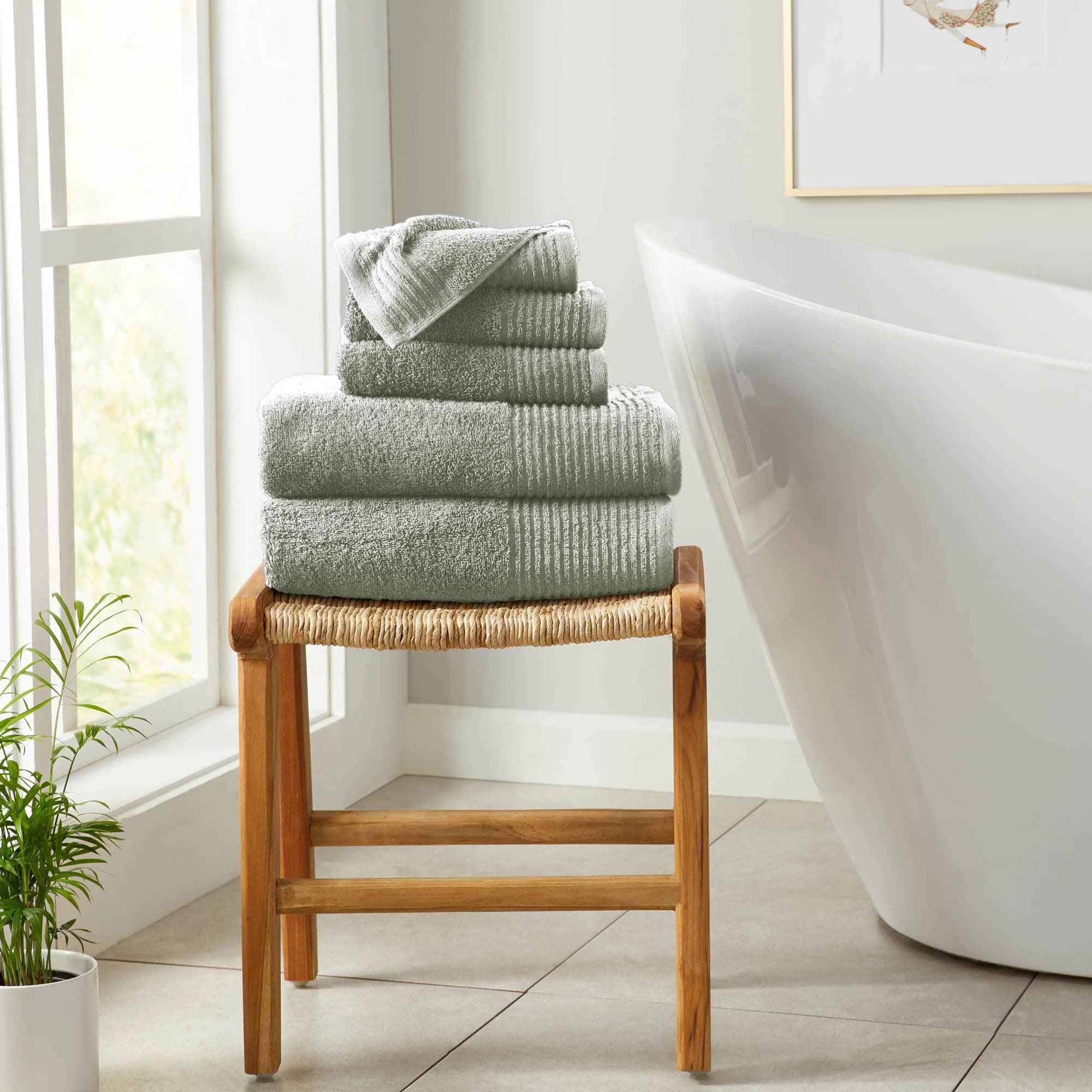 Organic 6 Piece Set Cotton Bath Towels – Kasper Collection Effective