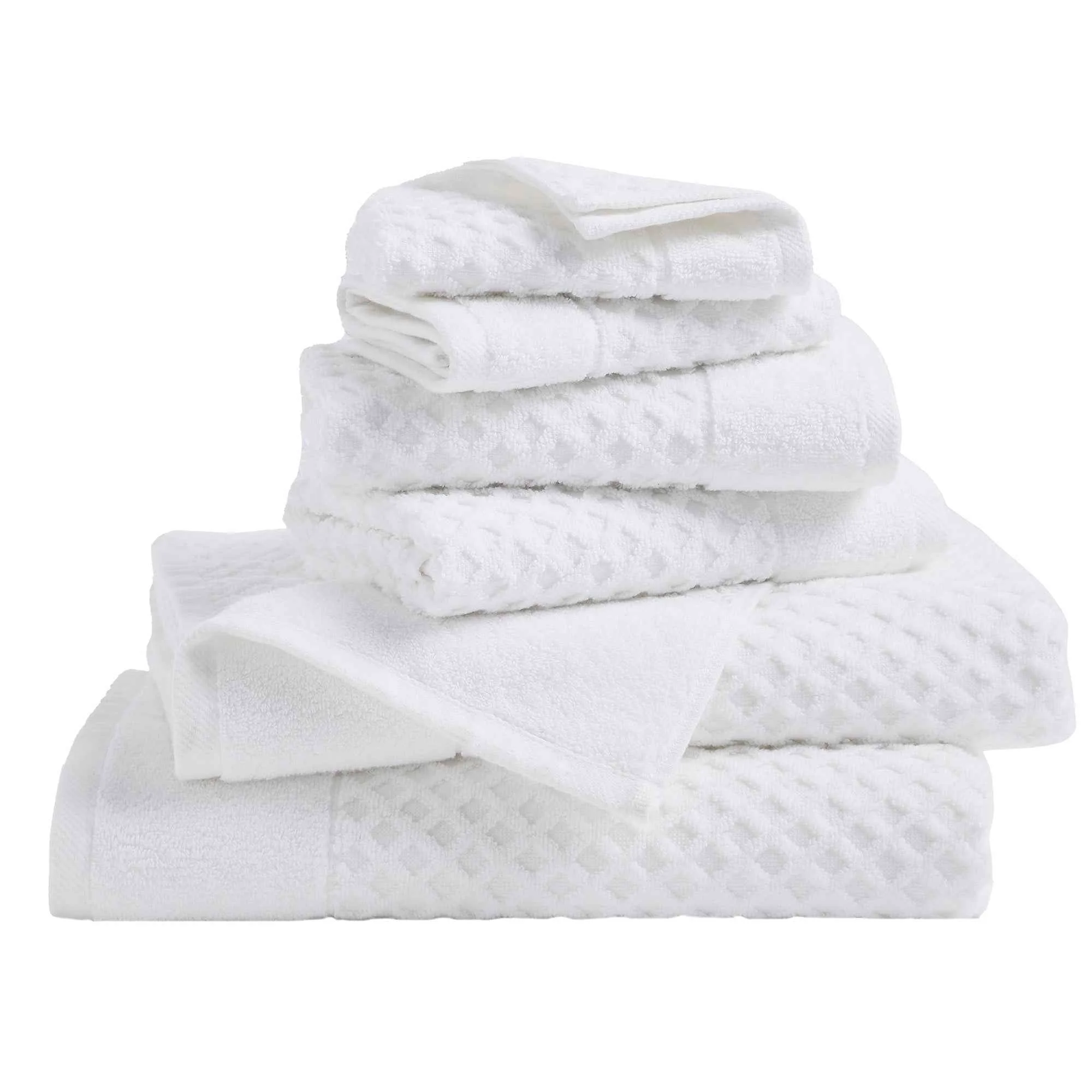 Exceptional Cotton Diamond Waffle Weave Bath Towel Set – Grayson Collection Unique