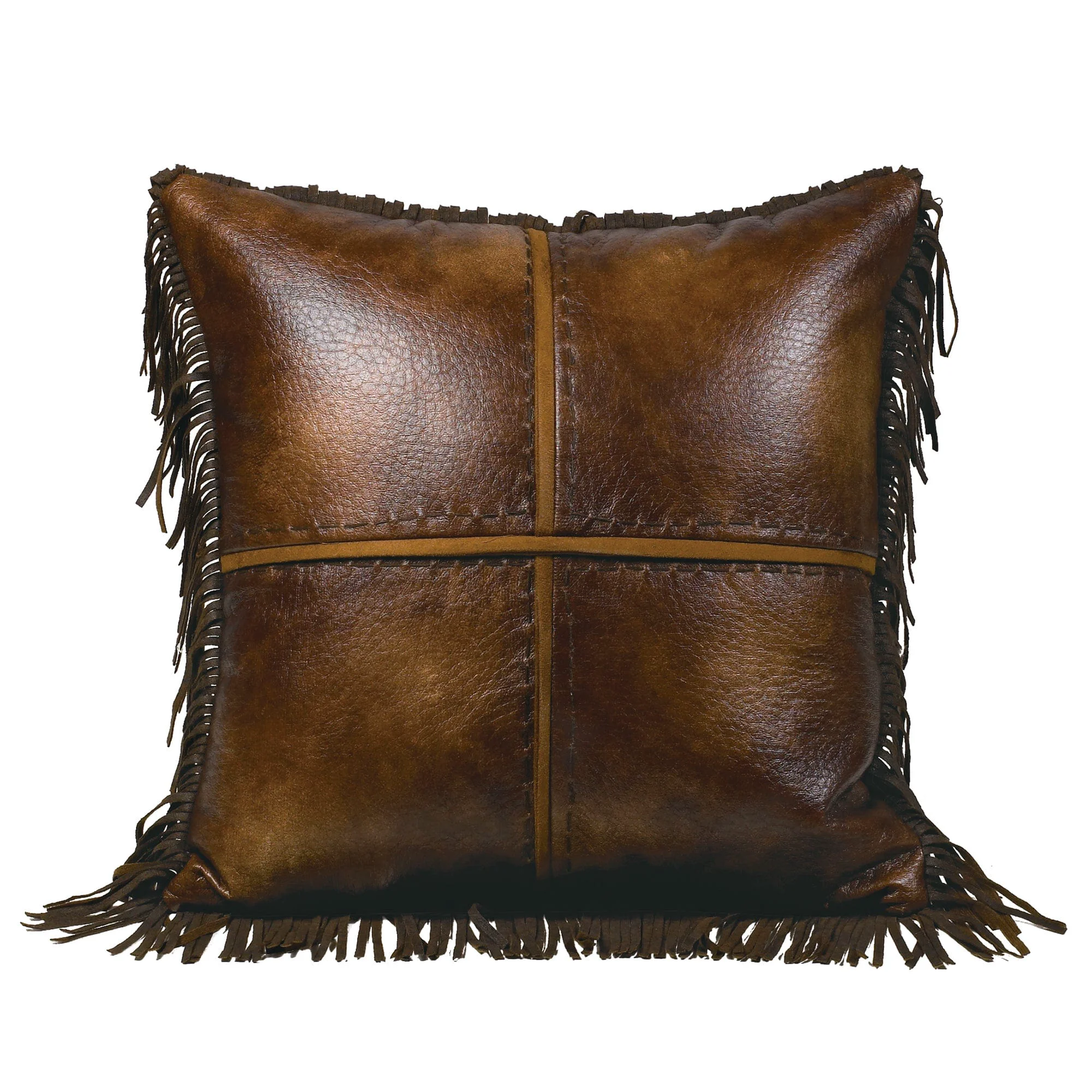 Fast Austin Cross Stitched Faux Leather Throw Pillow Environmentally Friendly