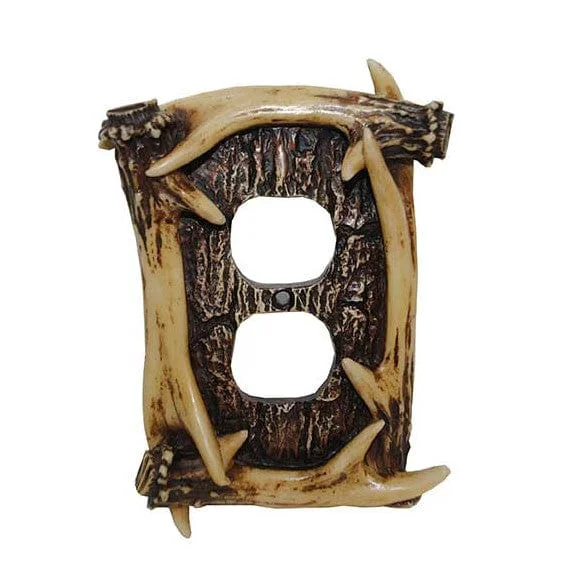 Crafted Antler Outlet Cover Wall Plate Contemporary