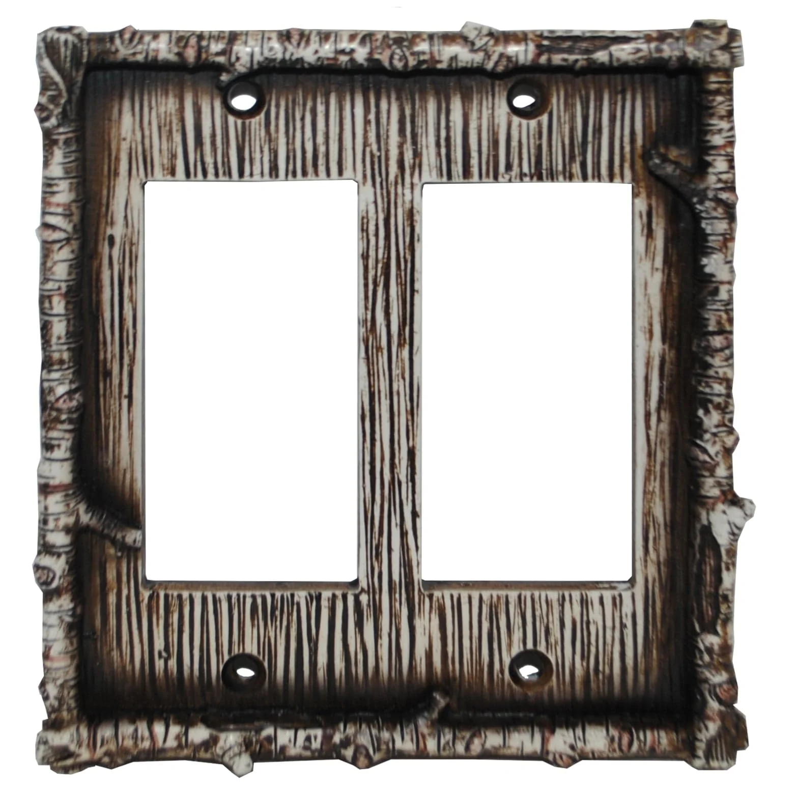Clean Birch Twig Double Rocker Wall Switch Plate Premium Material
