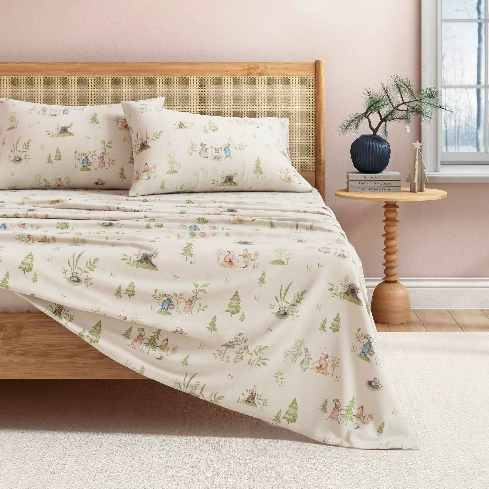First-Class Turkish Cotton Flannel Sheet Set – Kids 39 Christmas Collection High-End