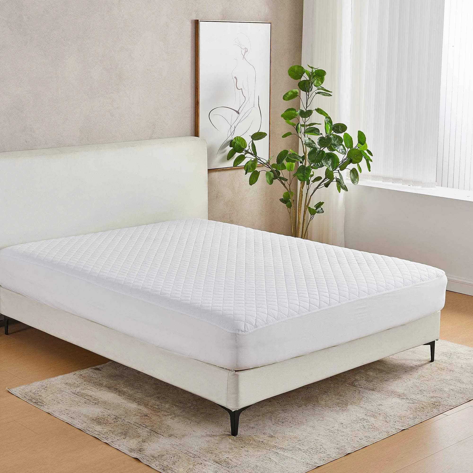 Casual Machine Washable Quilted Mattress Pad – Wyeth Collection Eco-Friendly