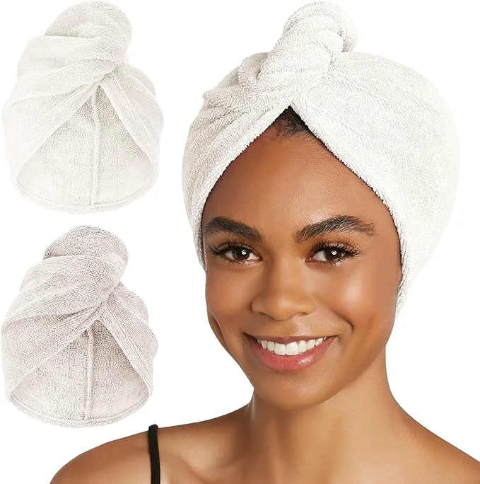 Exceptional Turbie Twist 2-Pack Microfiber Hair Towel Recyclable