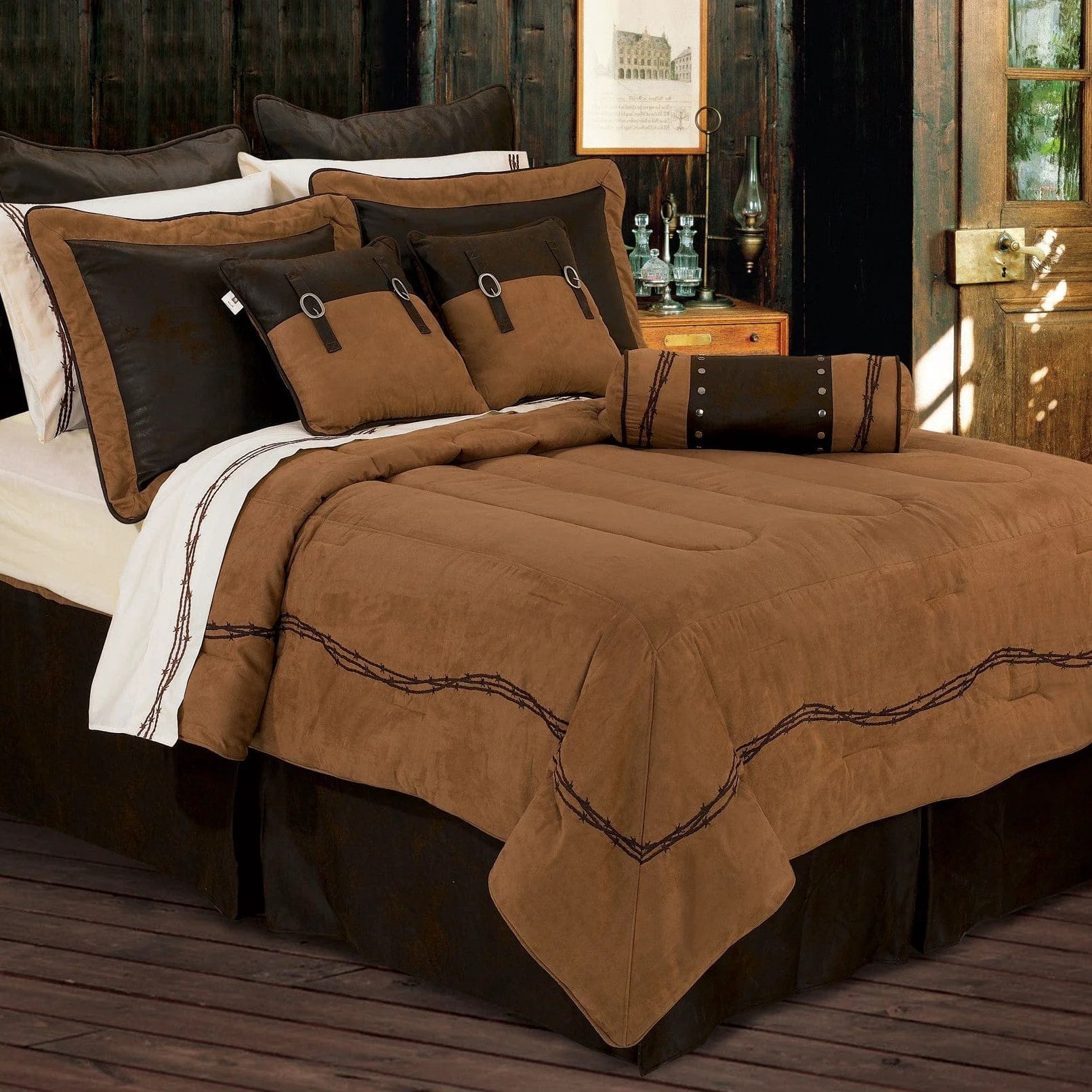 Solid Barbwire Comforter Set 5 Pc Practical