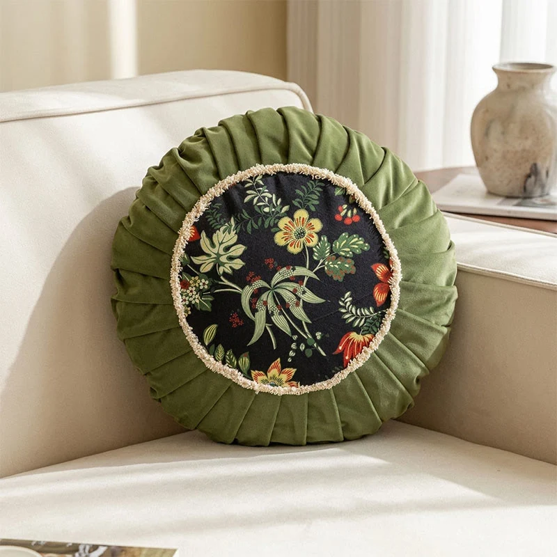 Verified Ownkoti Vintage Chinese Floral Throw Pillow Top-Quality