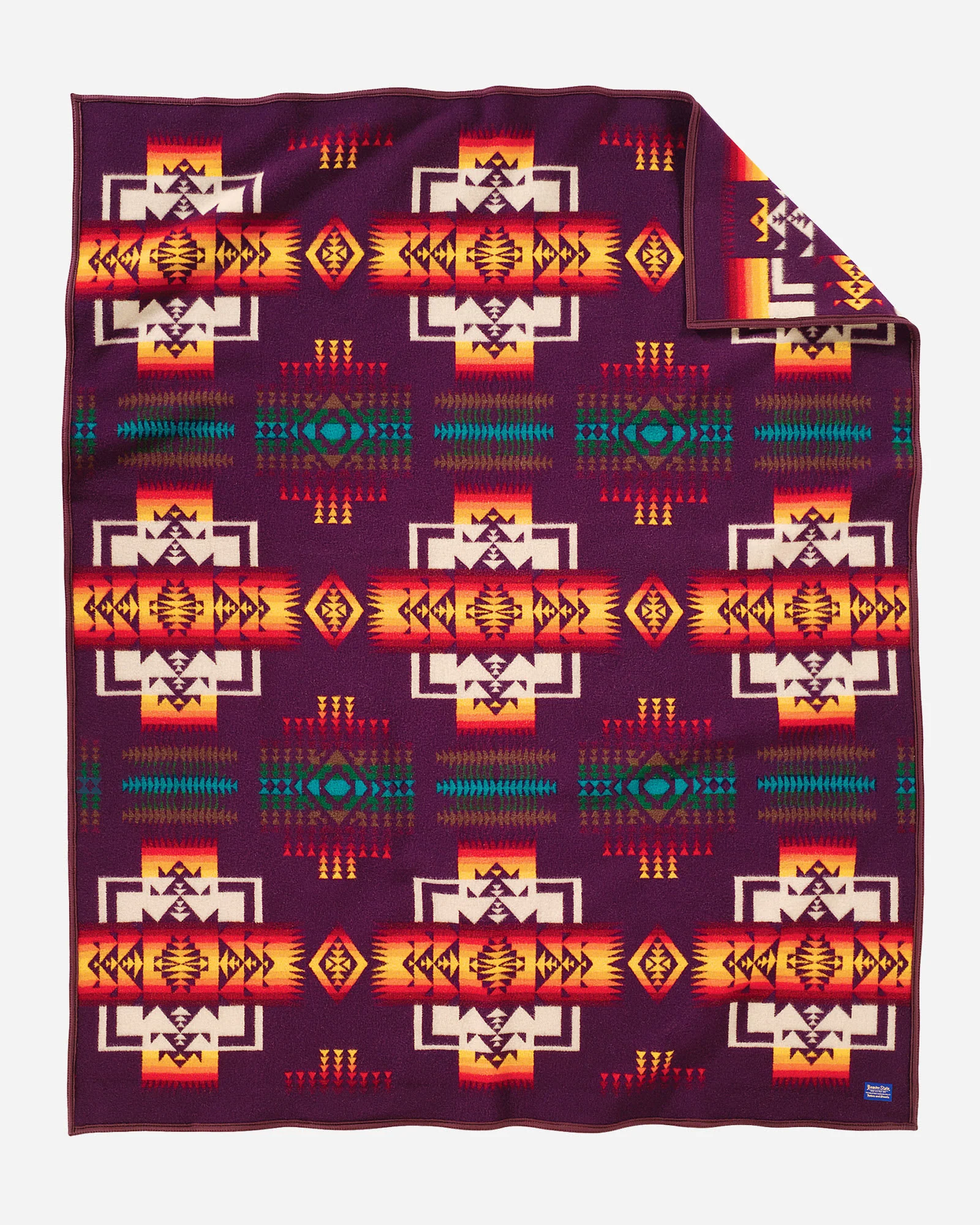 Versatile Chief Joseph Blanket Maroon Sophisticated