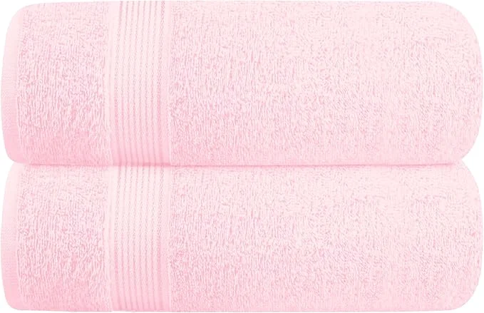 Breathable Belizzi Home Cotton 2 Pack Oversized Bath Towel Set 28×55 inches Large Bath Outstanding