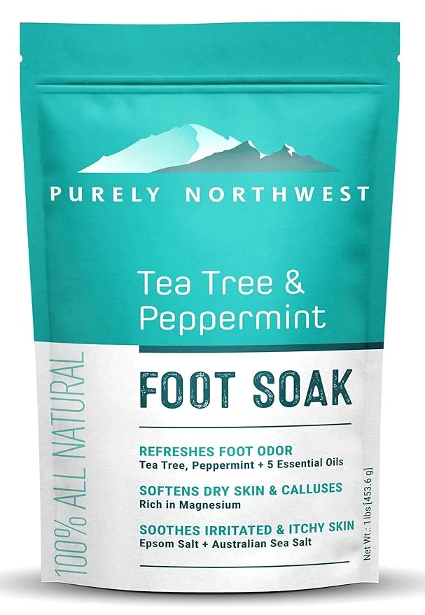 Excellent Purely Northwest-Tea Tree Peppermint MSM Epsom Salt Foot Soak-for Stubborn Refined