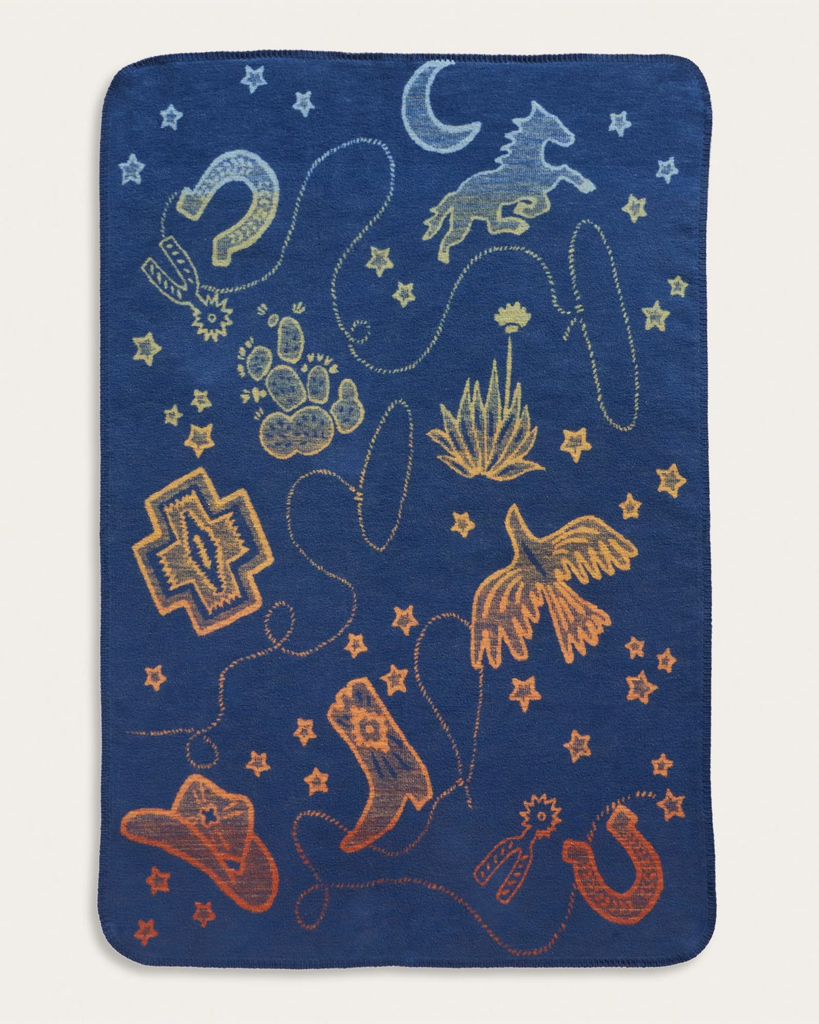 Innovative Cosmic Rodeo Organic Cotton Baby Blanket Blue Multi Unique