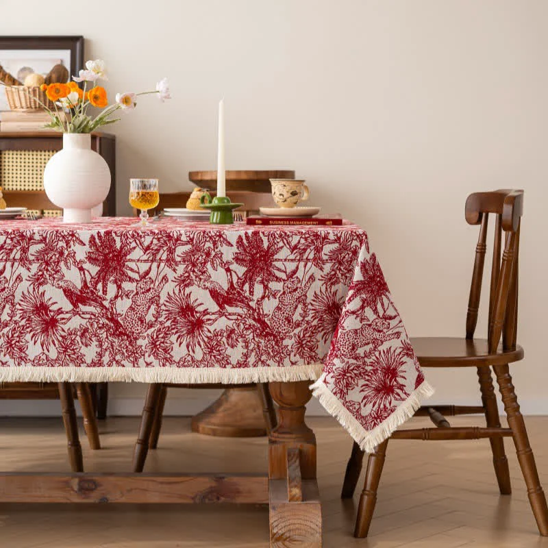 Fine Crafted Ownkoti Jungle amp Leopard Rectangular Table Cover Responsible
