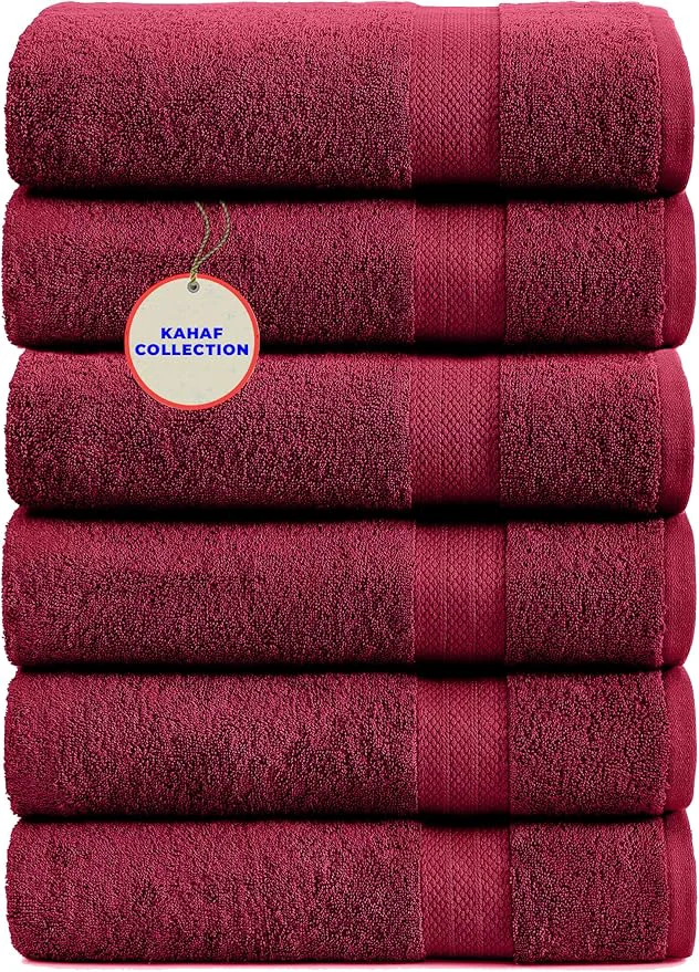 Smart KAHAF COLLECTION Cotton Bath Towels 24×48 Pack of 6 Towels Quick Dry Premium