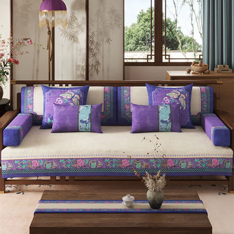 Responsible Ownkoti Vintage Oriental Floral Sofa Slipcover Refined