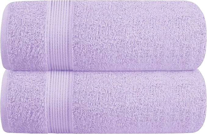 High-Quality Elvana Home Cotton 2 Pack Oversized Bath Towel Set 28×55 inches Large Bath Fine Crafted