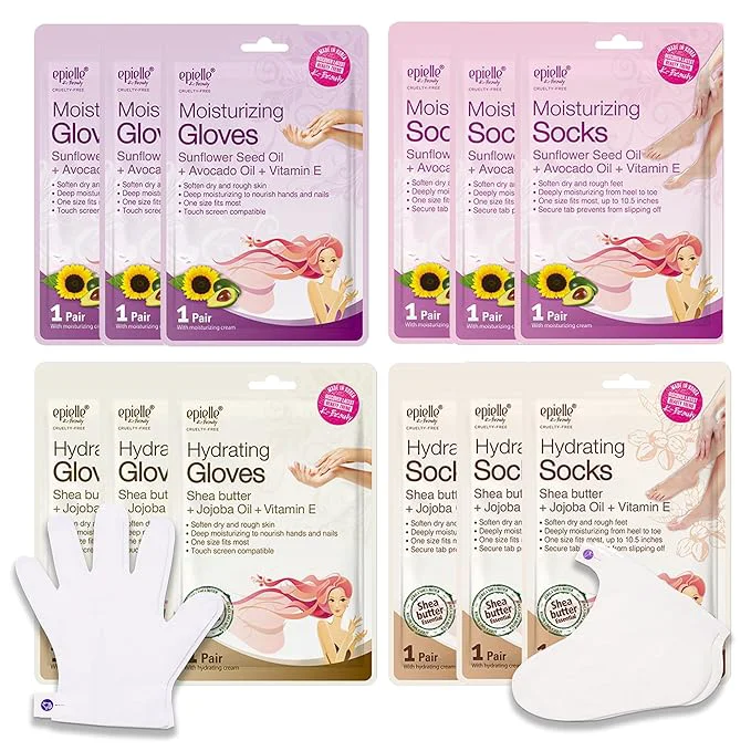 Solid Epielle Hydrating Moisturizing Hand Foot Masks Relieve and Soften Dry Eco-Friendly