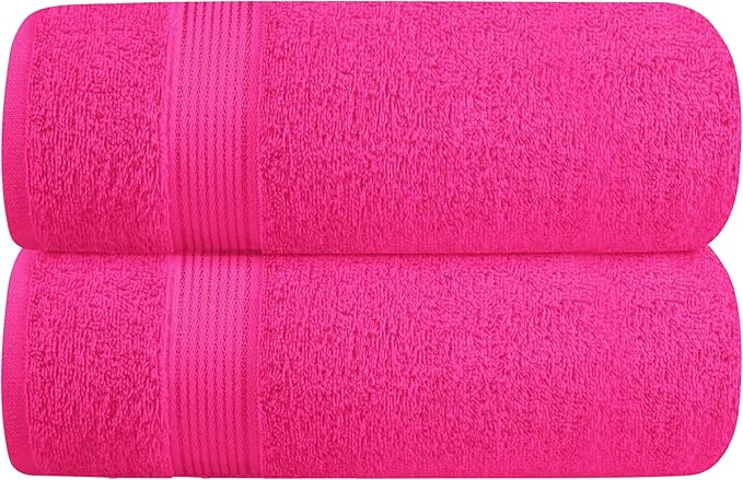 Premium Belizzi Home Cotton 2 Pack Oversized Bath Towel Set 28×55 inches Large Bath Outstanding