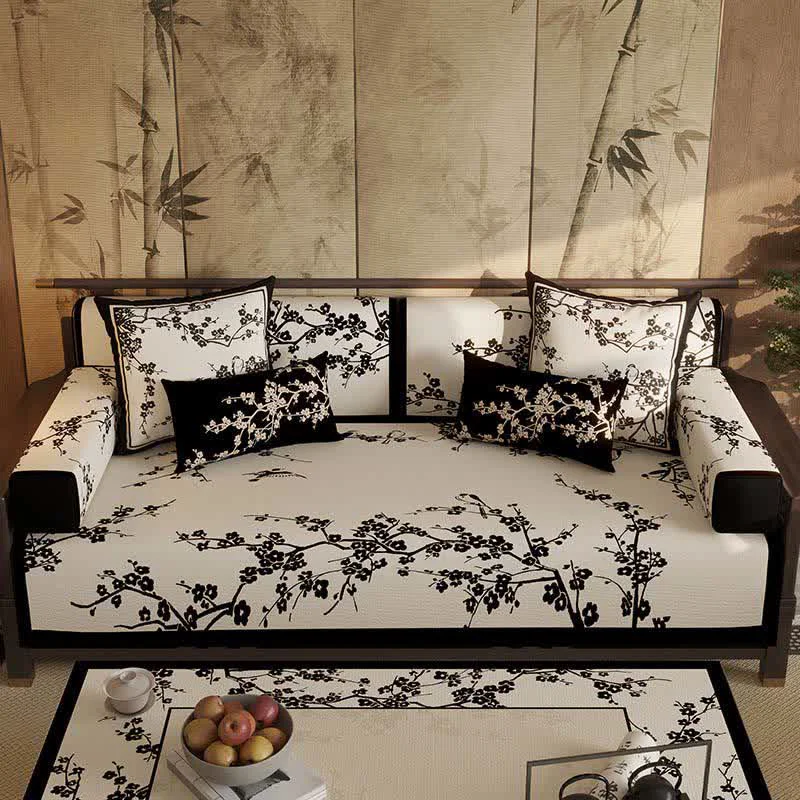 Advanced Ownkoti Vintage Plum Blossom Sofa Slipcover Elite