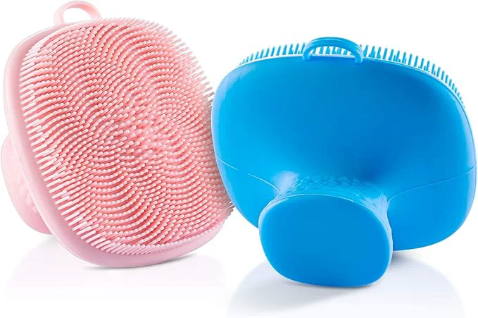 Fast Silicone Face Scrubber for Men and Women， 2Pack Facial Cleansing Brush Silicone Smooth