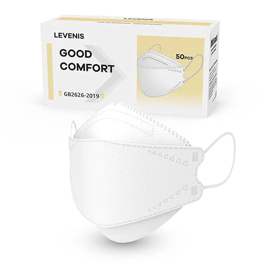 Long-Lasting LEVENIS Face Masks 50 Pack Breathable Comfortable and Disposable Mask High-Performance
