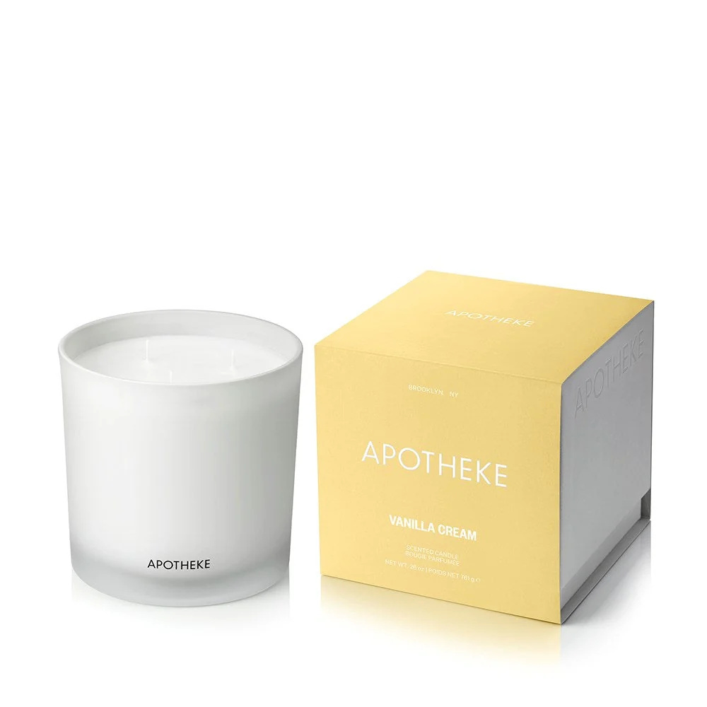 Genuine Vanilla Cream 3-Wick Candle Environmentally Friendly