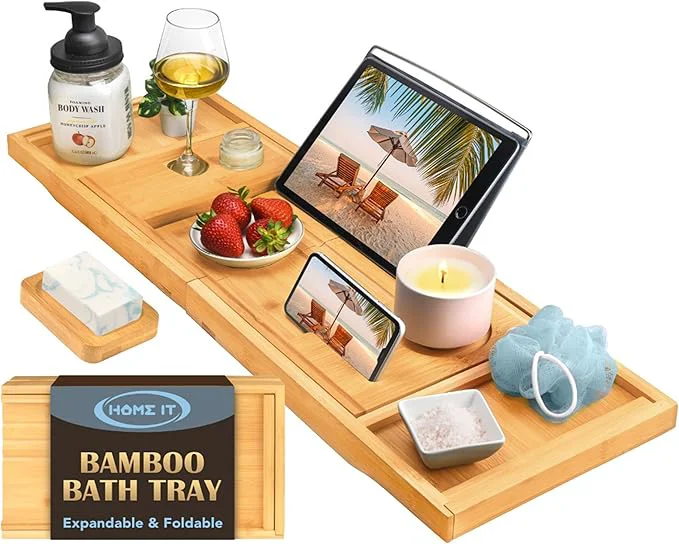 Traditional Home It Premium Foldable Bathtub Tray High-Grade