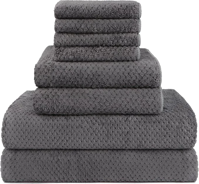 Soft HOMEXCEL 8 Piece Bath Towel Set Microfiber Bathroom Towel User-Friendly