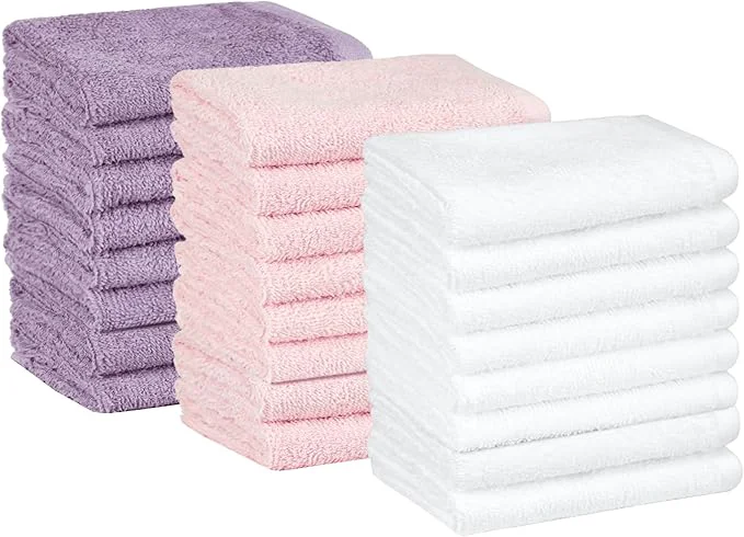 High-Grade Amazon Basics washcloth for Bathroom Cotton Extra Absorbent Fast Drying Quality