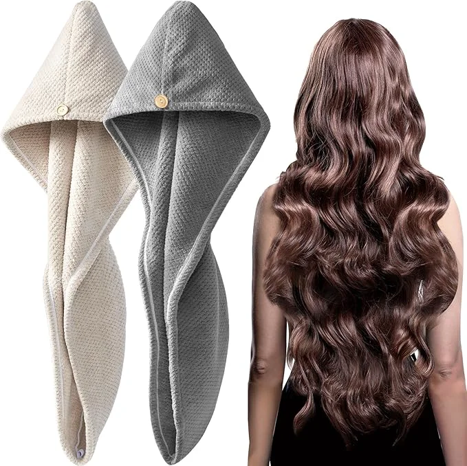 Dependable YFONG 2 Pack Large Microfiber Hair Towel Wrap Super Absorbent Quick Dry Hair Fashionable