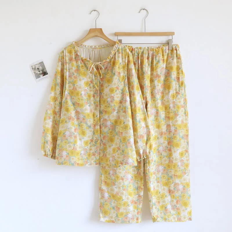 Elegant Ownkoti Cottagecore Floral Bunny Bamboo Fiber Pajamas Versatile