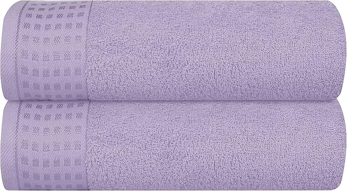 Sustainable GLAMBURG Cotton 2 Pack Oversized Bath Towel Set 28×55 Inches Ultra Soft Original