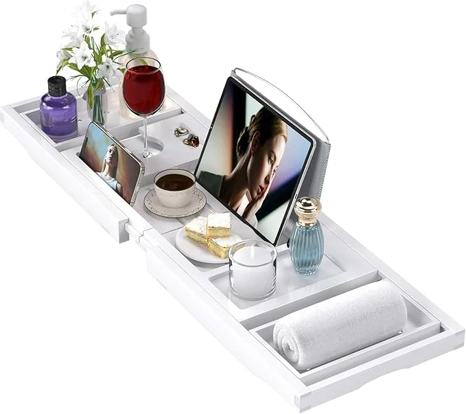 Expertly Made Bathtub Tray Caddy Expandable Bath Trays Excellent