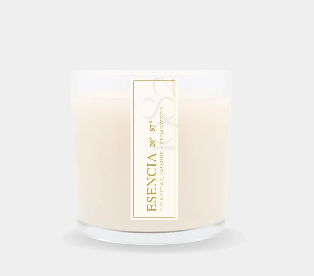 Specialty Esencia 20° 87° 14 oz Double Wick – Notes Fig Nectar Cedarwood Citron Zest Benzoin amp Musk Powerful