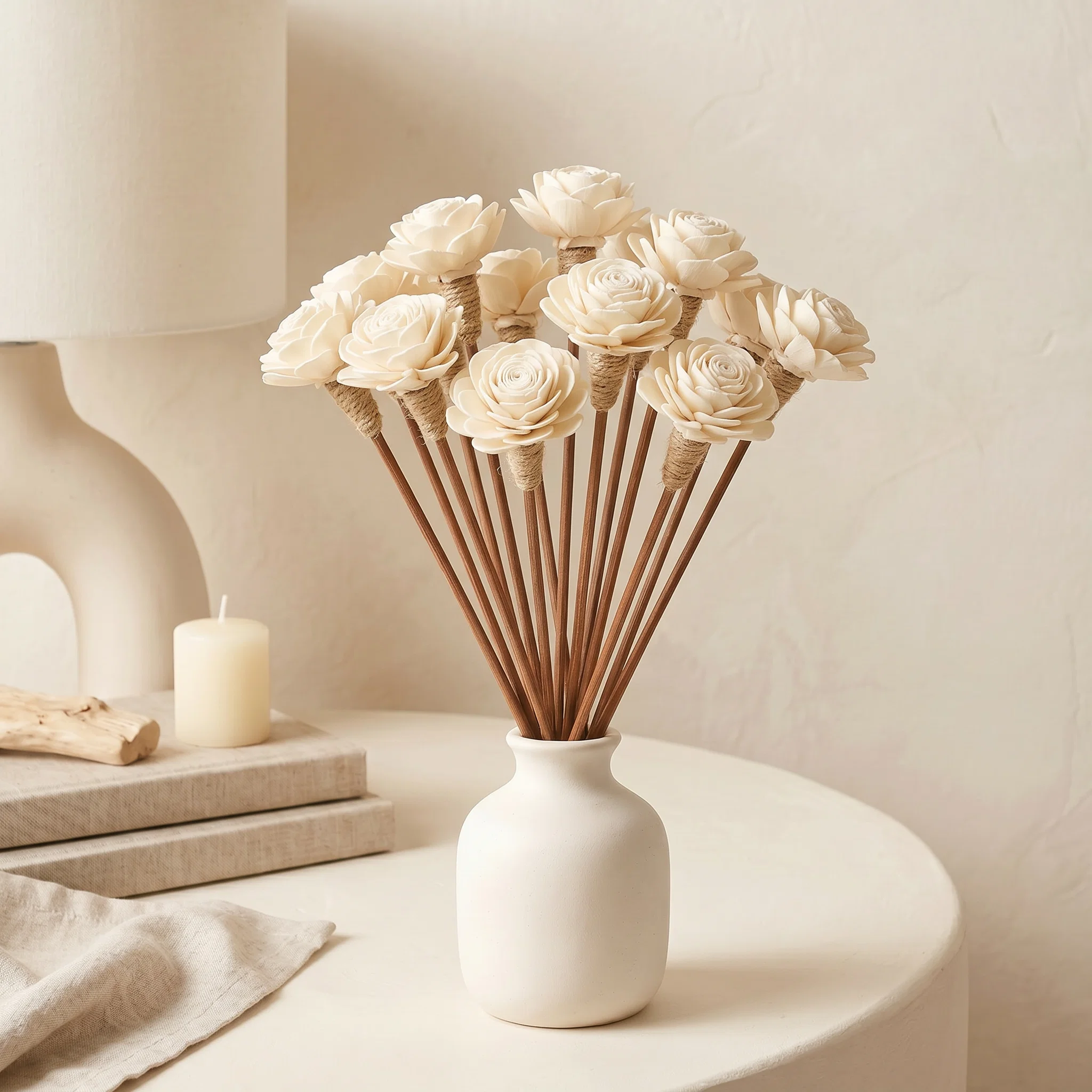 Stylish Sola Wood Flower Reed Diffuser Sticks 9 quot — 12 Pack Modern