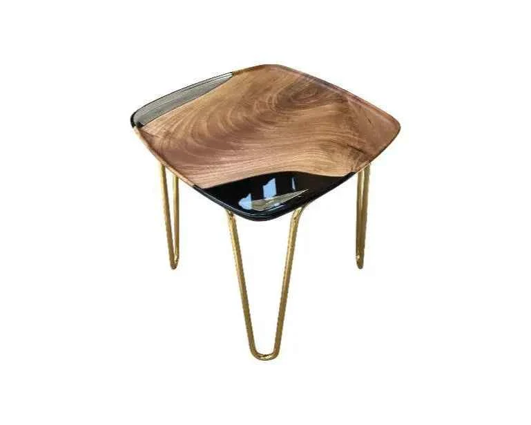 Sustainable Rectangular Resin Side Table Ivory Side Table Selected