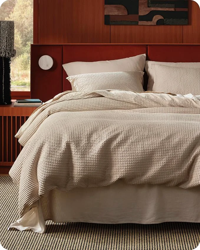 Consistent Bedsure Cotton Duvet Cover Set – Cotton Waffle Weave Khaki Duvet Cover Oversized King Size GentleSoft™ and Breathable Bedding Set for All Season 3 Pieces 120 quot x98 quot Trusted