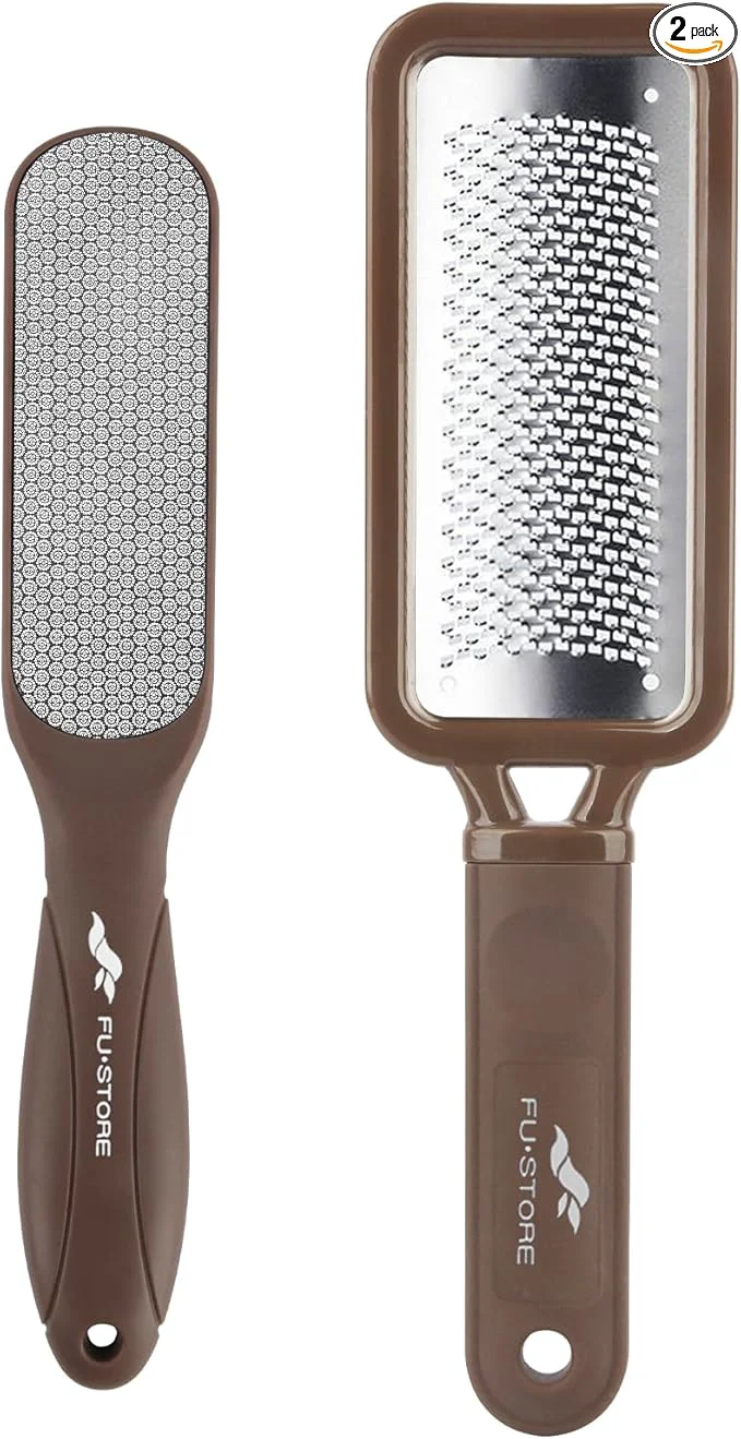 Refined Fu Store 2 Pack Foot Files Callus Remover Stainless Steel Foot Rasp and Dual Secure