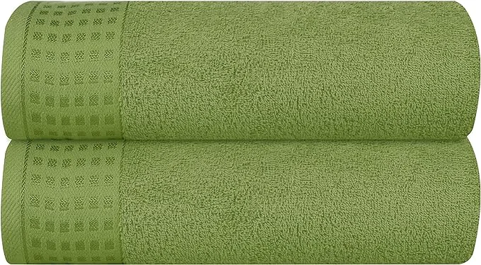 Top-Quality GLAMBURG Cotton 2 Pack Oversized Bath Towel Set 28x55 Inches Ultra Soft Selected