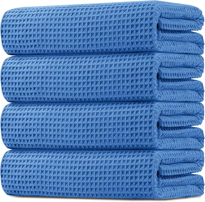 Verified HOMEXCEL Waffle Bath Towels 4 Pack Premium Microfiber Beach Towels Ultra Soft First-Class