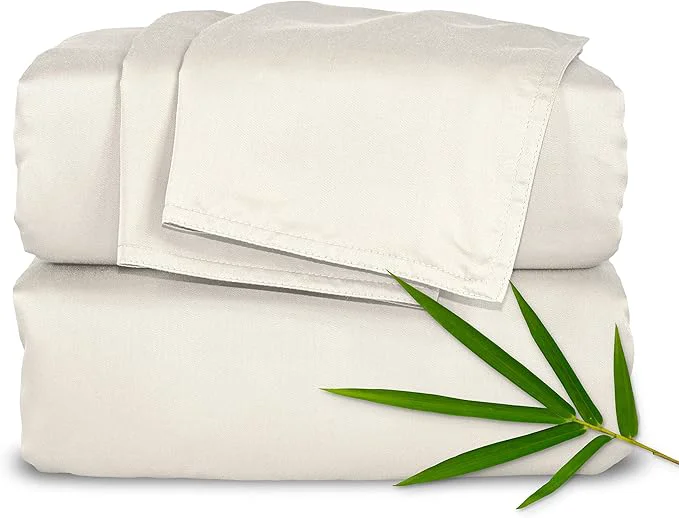 Unique Pure Bamboo Short Queen Sheets for RV Camper 60 quot x75 quot – Organic Viscose Derived from Bamboo Bed Sheet Set Soft amp Cooling 2 Year Quality Promise Short Queen Ivory Effective