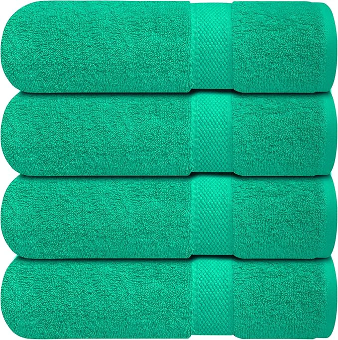 Easy-to-Use Infinitee Xclusives Luxury Ring-Spun Cotton Bath Towels Set of 4 – Soft Refined