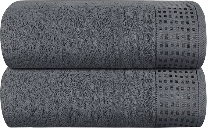 Classic GLAMBURG Cotton Oversized 2 Pack Bath Sheets 35×70 Ultra Soft Highly Expertly Made