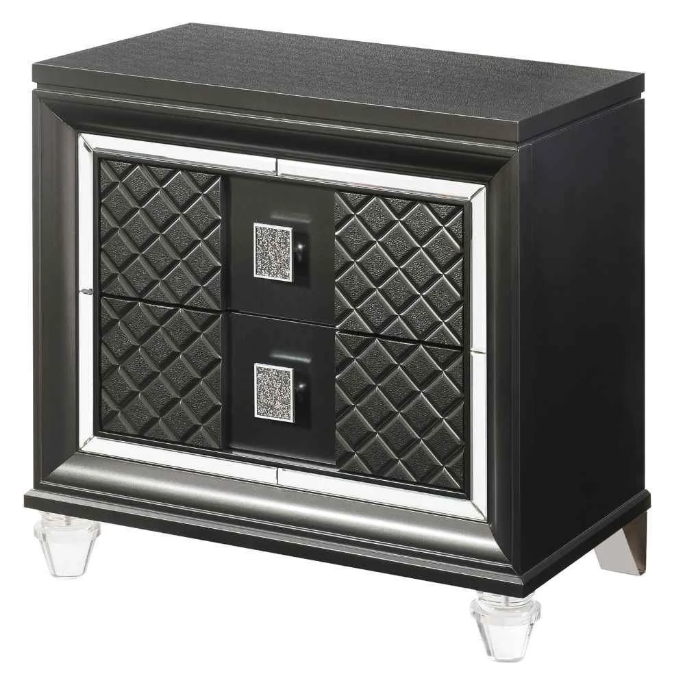 Comfortable Sawyer – Nightstand – Metallic Gray Healthy