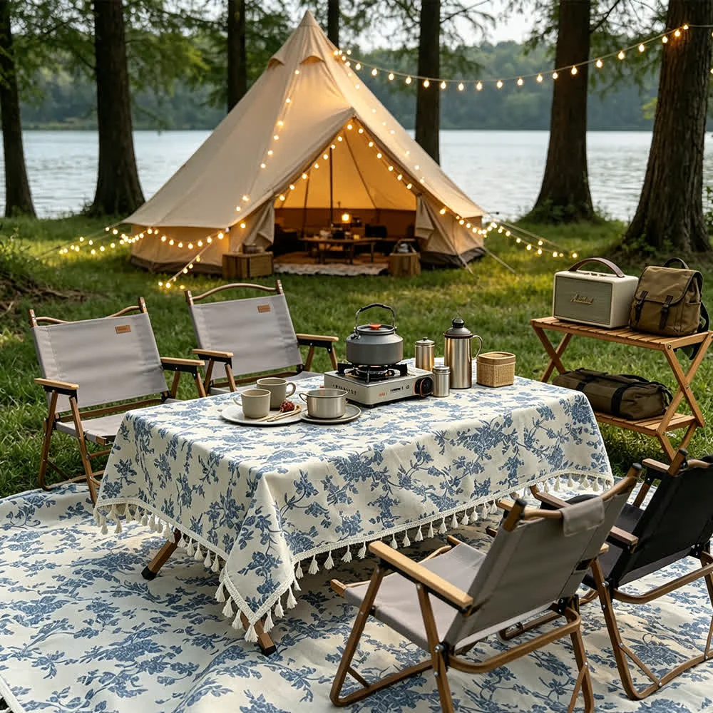 Stylish Ownkoti Refresh Floral Picnic Blanket Tablecloth Sustainable